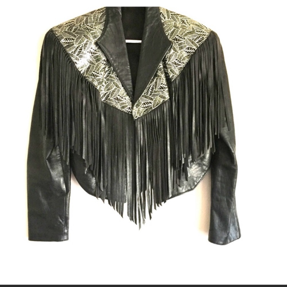 Amazing leather fringe jacket!